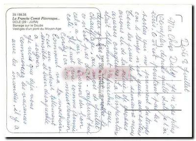 Dôle (39) - Jura — Przebarwienie na Doubsie — Vestygiy mostu z średniowiecza — Éditions du Jura — Rewers