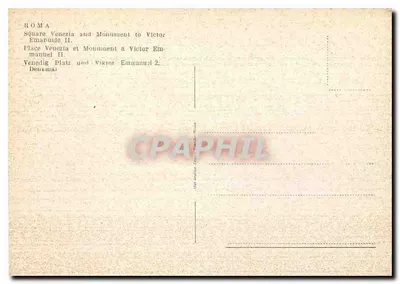 Roma - Piazza Venezia — Monumento a Victor-Emmanuel II — editor desconhecido — Verso