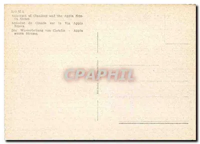 Roma - Acquedotto di Claudio - Via Appia Nuova — wydawca nieznany, numer seryjny nieczytelny — Rewers