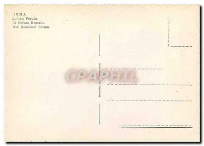 Rzym — Foro Romano — widok z ruin antycznych — wydawca Stabilimento Editori Caffè-Hilma — Rewers