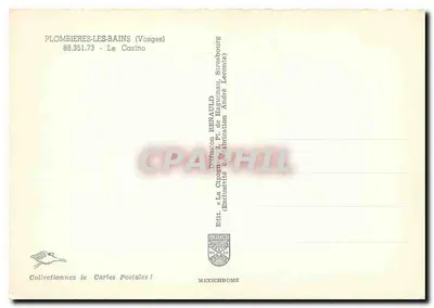 Plombières-les-Bains — O Casino — Editor IRIS — Verso
