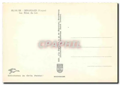 Gérardmer (Vosges) — Brzegi Jeziora — Wydawca: « La Circorne » — Rewers