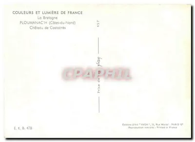Schloss Costaërès — Ploumanac'h (Côtes-du-Nord) — Éditions d'Art YVON — Rückseite