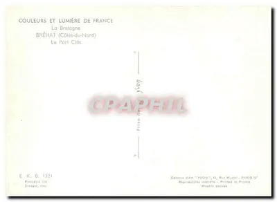 Bréhat (Côtes-du-Nord) — Le Port Clos — Edições de Arte 'YVON', Paris — Verso