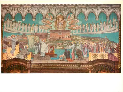Basílica de Fourvière — S. Pothin chega a Lugdunum — Sociedade Francesa de Fotografias Postais, Lyon