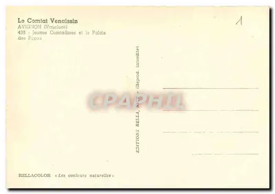 Avignon (Vaucluse) — Jovens Comtadinas e o Palácio dos Papas — Éditions Rella — Verso