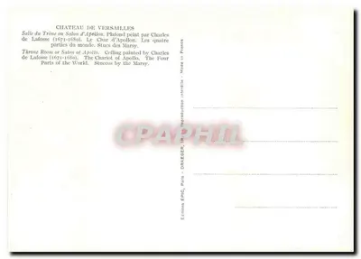 Zamek w Versailles — Sala Tronowa lub Salony Apollon — Malowidło na suficie wykonane przez Charlesa de LaFosse (1671-1680) — Rewers