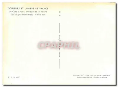 Éze (Alpes-Maritimes) — Stara ulica — Éditions d'Art YVON — Rewers