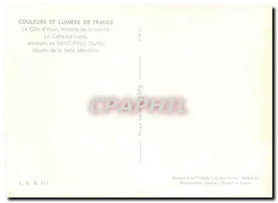 La Colle-sur-Loup — arredores de Saint-Paul — Éditions d'Art YVON — Verso