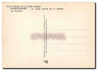 Haut de Cagnes — widok z lotu — Wydawnictwo Y.P.A. — Rewers