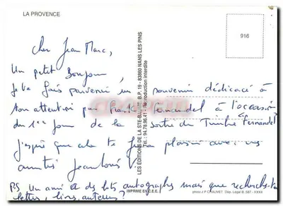 Mulher em traje provençal com jumento — A Provência — Edições da Ste-Baume — Verso