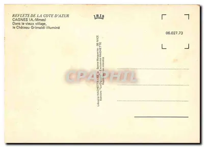 Zamek Grimaldi — Cagnes-sur-Mer — Wydanie IRIS — Rewers