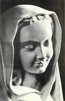 Estátua da Virgem Maria — Poema 'DONNE-NOUS TON FILS' — J. Hébert-Coëffin, Paris