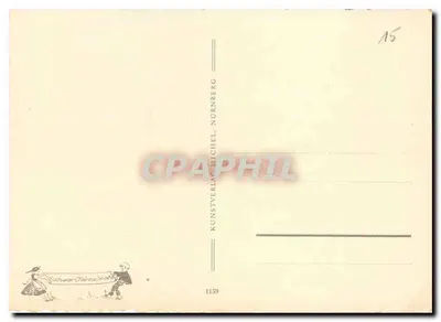 Distel — ilustracja botaniczna — Kunstverlag Michel, Nornberg, n° 1159 — Rewers
