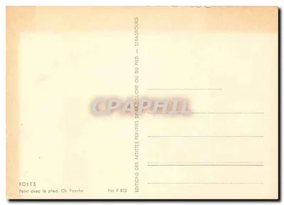 Róże — Urodziny — Éditions des Artistes Peintes du Pied, Nr F 812 — Rewers