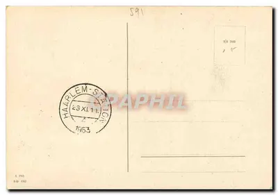 Arranjo de pêssegos — Zomerzegel 1953 — Neerlandês — Verso