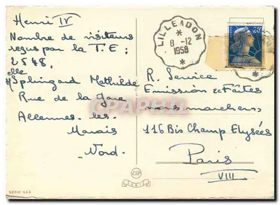 Arranjo de pêssegos — ilustração — editor desconhecido, série 643 — Verso