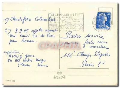 Bouquet de carnations rouges — éditeur HSI, série 650 — Verso