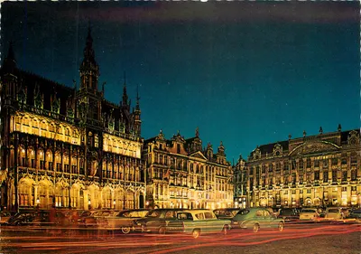 Bruxelas - Grand' Place à noite — editor H. Léonard, n° 922/35