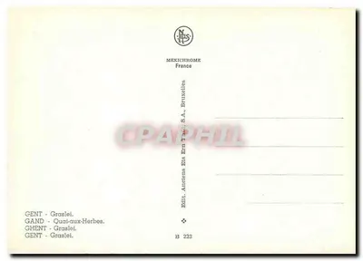 Gent - Graslei — Quai-aux-Herbes — editor IRIS — Verso
