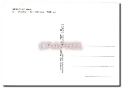 Ourscamp (Oise) — Kaplica — Widok wewnętrzny (XIII w.) — Combiér — Rewers