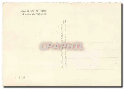 Lago de Laffrey (Isère) — estátua de Napoleão — Éditions d'Art 'Aur' Paris — Verso