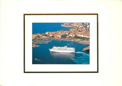 Porto de Nice — vista aérea de um grande navio de cruzeiro — Éditions du SEGNA