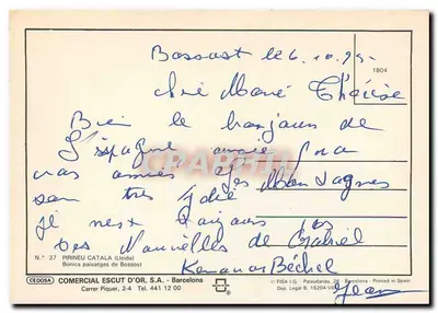 Bassost — Recuerdo de Bossost — Cedosa — Verso