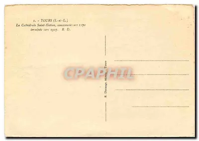 Catedral São Gatien — Tours — R. Dorange, Tours — Verso