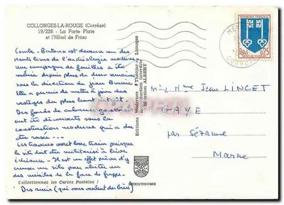 Collonges-la-Rouge (Corrèze) — A Porta Plana e o Hotel de Friac — Edições IRIS — Verso