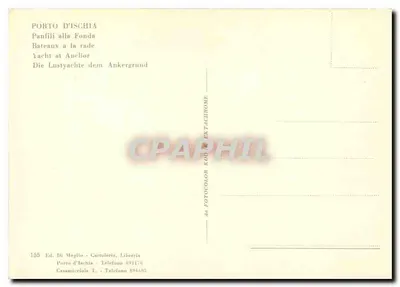 Porto d'Ischia — Statki na przystani — Ed. Di Meglio, n°155 — Rewers