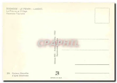 Seignosse - Le Penon - Landes — Basen i Wieś — Wydawca REX, nr 206 — Rewers