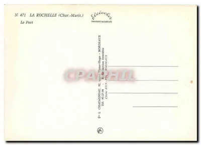 La Rochelle — Port — Wydawca Cécécol, nr 471 — Rewers