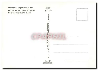 Saint-Ortaire — A Cruz sob o sol de Abril — Artaud Frères, Carquefou-Nantes, n° XN-153 — Verso