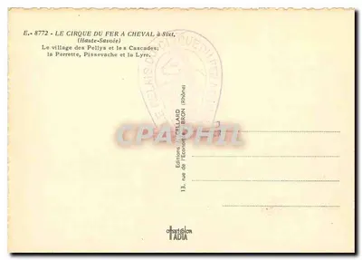 O Circo do Fer à Cheval — Alta Saboia — Edições de Cellard — Verso