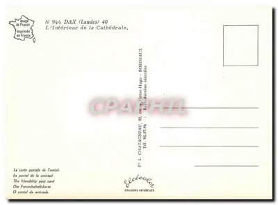 Dax (Landes) — Interior da Catedral — Editor Elcé — Verso