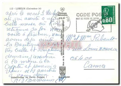 A Rosa de Lisieux — Basílica e Santa Teresinha — Editor ARNAUD Frères — Verso