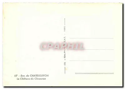 Castelo de Chazéron — Env. de Châtelguyon — (53) - Paris — Verso
