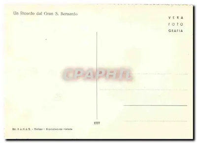 Grande São Bernardo — editor S.A.C.A.T. Torino — n° 1777 — Verso