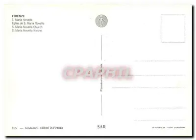 Igreja Santa Maria Novella — Florença — Editor Innocenti, n°155 — Verso
