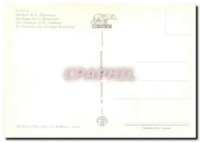 Siena — Basílica de São Domingos — Edição M. Romboni — Verso