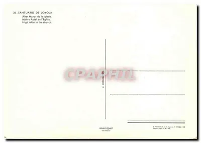 Santuario di Loyola — Altare Maggiore della Chiesa — J. Echezain, Vitoria — Verso