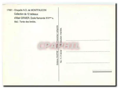 Capela N.D. de Montfaucun — Coleção de 12 quadros de Abel Grimer, escola flamenga séc. XVI — Maîtrise des brebis — Verso