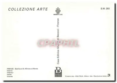 Interior da Basílica de S. Miniato al Monte — Florença — Edição Casa Editrice Becocci — Verso