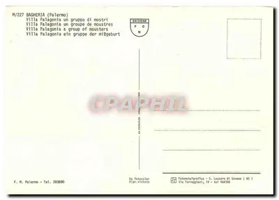 Willa Palagonia — grupa potworów — Wydawnictwo F.C.N. nr M/227 — Rewers