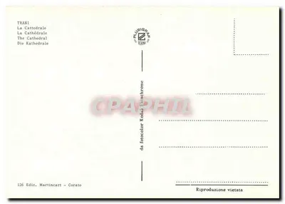 Trani — Katedra — Wydawca Martincart - Corato, nr 126 — Rewers