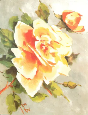 Orvalho — pintura aquarelada — Émile Burdy