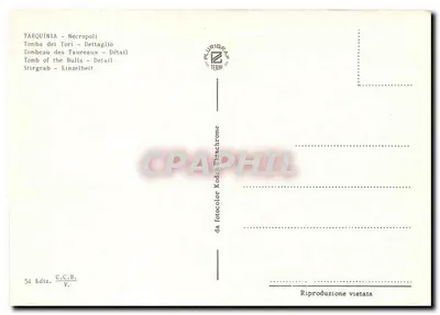 TARQUINIA - Necrópolis - Tumba dos Taurinos - Detalhe — Verso