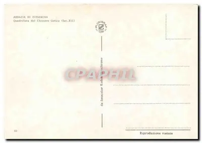 Abbazia di Fossanova — Cour intérieure gothique (XIIe siècle) — Plurigraf Terni, n° 92 — Verso
