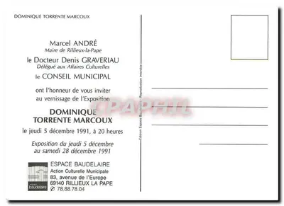 Toulouse — collage artístico com selo postal — Edição Espace Baude laire — Verso